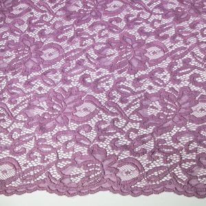 Tela de Encaje Elástica de Nailon, Diseño de Color Personalizado, Transpirable, Ligera, de Alta Calidad, 150g/m, para Vestidos de Novia DIY - Product Image 4