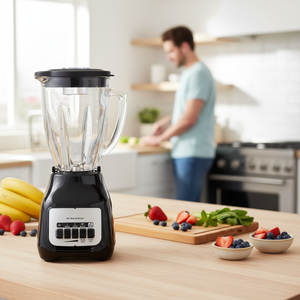 Blender de table multifonctionnel 2 en 1 450W avec pot en verre de 1,5L et <span class=keywords><strong>4</strong></span> lames en acier inoxydable - Product Image 3