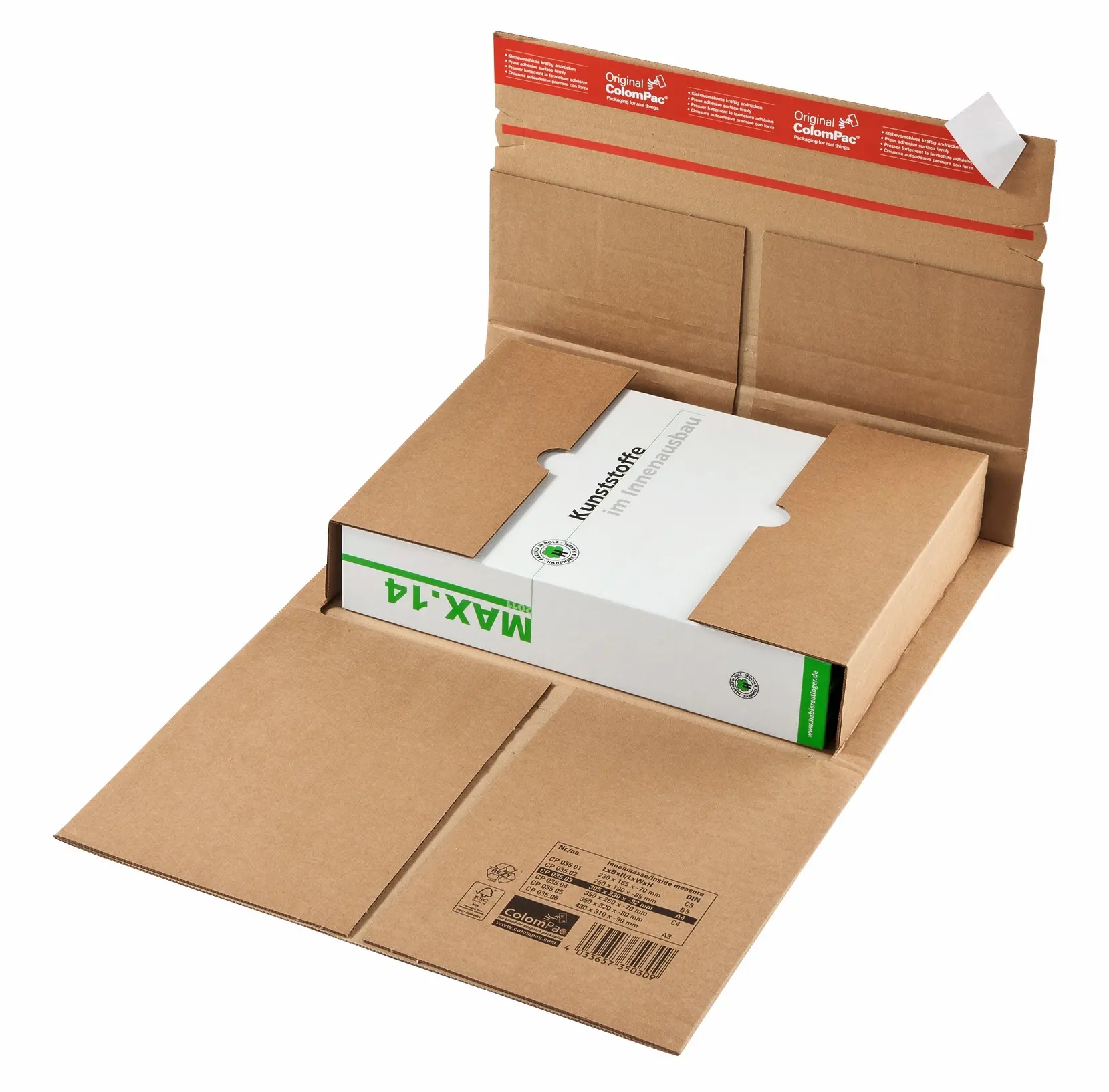 사용자 정의 골판지 상자 포장 자체 봉인 포장 책 우편물 조정 가능한 우편함 포장