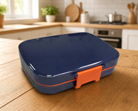Boîtes à lunch bento en acier inoxydable pour enfants, prix de gros, 3 compartiments, portables avec sac, chauffables, sans BPA, étanches pour l'école