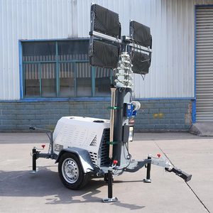 Free Shipping Portable Solar Light <b>Tower</b> With Integrated Solar Panels and LED Portable Solar Light <b>Tower</b> High <b>Power</b> LED Lights P - Product Image 1