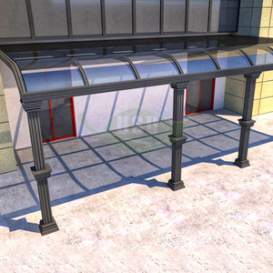 Tettoia Moderna Prefabbricata per Giardino e Patio, Tettoia in Policarbonato Ispirata alla Natura, 1 Set - Product Image 5