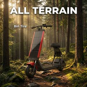 Trottinette électrique solaire <span class=keywords><strong>Evercross</strong></span> Style 500W, légère, frein à disque avant et à tambour arrière, longue autonomie, similaire à Kugoo/Kukirin, trottinette électrique pour trajets quotidiens - Product Image 3