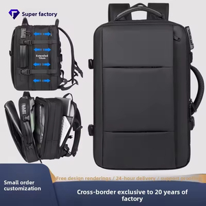 Mochila de Viaje Expandible Impermeable de Lujo de 40l con Protección Antirrobo <span class=keywords><strong>para</strong></span> Portátil, <span class=keywords><strong>para</strong></span> Mujeres y Hombres, <span class=keywords><strong>para</strong></span> Trabajo y Negocios, con Candado - Product Image 1