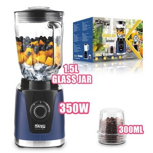 Dsp Blender 1.5L Glass Jar 350W 2 In 1 With <b>Grinder</b> For Smoothies And Mashing - Product Image 1