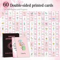Cartes d'affirmation Cartes quotidiennes de motivation et d'inspiration pour femmes Coffret cadeau de renforcement de la confiance en soi rose avec activités d'état d'esprit