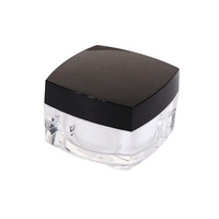 Offre Spéciale 5ml 10ml 15ml 30ml 50ml Pot de crème cosmétique acrylique vide carré clair haut de gamme