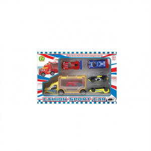Juego de coches de juguete Camion Sport con 4 mini coches y camión de transporte para niños mayores de 3 años 29x19x5 cm - Product Image 1