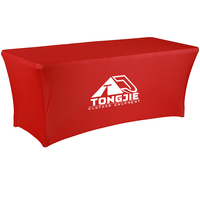 Nappe rectangulaire pliante en spandex de 4-6-8 pieds de long, extensible, infroissable, lavable, jetable, imperméable, publicitaire