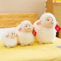 Vente en gros personnalisé nouveau blanc mignon en peluche chèvre jouet doux agneau animal en peluche debout mouton doux poupée cadeau d'anniversaire pour hommes et femmes