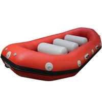 Top Qualité Auto Bailing Rivière Rafting PVC Tissu Blanc Eau Gonflable Dérive Bateau Aviron Rafting Bateau