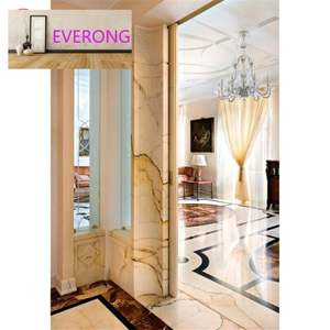 Carrelage en marbre beige crème naturel bon marché Revêtement de sol design Prix du marbre pour l'entrée de la maison <span class=keywords><strong>Allée</strong></span> du salon - Product Image 1