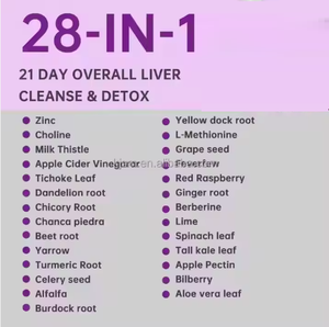 28-in-1ตับทำความสะอาดดีท๊อกซ์สูตรซ่อมแซมแคปซูลสดสมุนไพรอาหารเสริมสนับสนุนตับฉลากส่วนตัว - Product Image 4