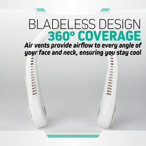 Ventilador de Cuello Recargable USB sin Aspas, de Plástico, 1500 mAh, Portátil, para Exteriores, 5 Velocidades Ajustables, con Pantalla LED - Product Image 3