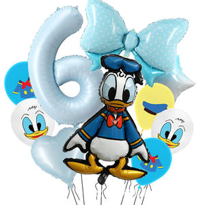 Bleu dessin animé Donald canard thème aluminium <span class=keywords><strong>Film</strong></span> ballon arc ensemble pour la décoration de fête d'anniversaire des enfants, jouets pour enfants - Product Image 6