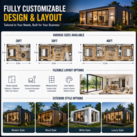 Casa Modular de Acero Contemporánea de Lujo con Diseño en A, Dormitorio Tipo Loft, Sala de Estar y Fachada de Vidrio Completa, Diseño de Villa, Casa Pequeña