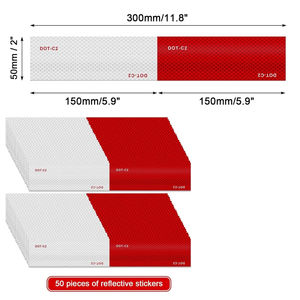 <span class=keywords><strong>Cinta</strong></span> Reflectante Blanca Brillante, <span class=keywords><strong>Cinta</strong></span> de Seguridad Roja, Pegatinas Reflectantes Impermeables <span class=keywords><strong>para</strong></span> Exteriores <span class=keywords><strong>para</strong></span> Materiales Pesados - Product Image 2