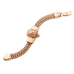 Nouveau Bracelet Chaîne Cubaine Tête de <span class=keywords><strong>Lion</strong></span> en Acier Inoxydable Plaqué Or Rose, Argent et Or, Style Hip Hop, Bijoux de Luxe Très Vendus - Product Image 3