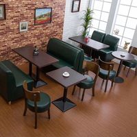 Meuble d'angle carré en bois, 4 places, pour Restaurant, salle à manger, café, coin