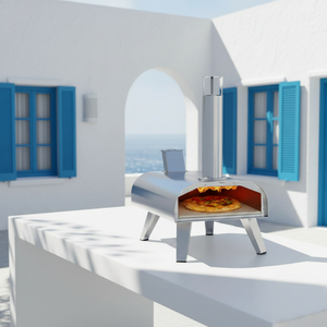 <span class=keywords><strong>Four</strong></span> à pizza miniature multi-combustibles de 12 pouces, portable, en acier inoxydable, à granulés et au <span class=keywords><strong>gaz</strong></span>, <span class=keywords><strong>pour</strong></span> l'extérieur, le jardin et le <span class=keywords><strong>camping</strong></span> - Product Image 1