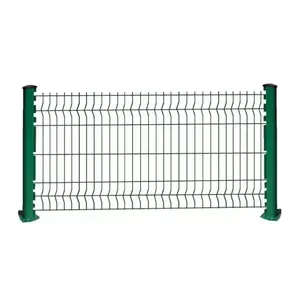 Protezione Privacy giardino perimetro di sicurezza 3d curvato rete metallica in ferro recinzione a forma di pesca Post recinzione