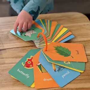 Cartes Flash nourriture personnalisées pour enfants, vente en gros de cartes de amélioré, ludique, apprentissage éducatif des tout-petits, impression de cartes mémoire pour enfants