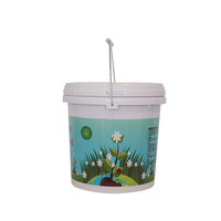 Seau en PP de qualité alimentaire de 1 à 2,5 gallons (3 L) imprimé sur mesure pour l'emballage de la matière première de pop-corn, bonbons et crème glacée