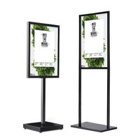 Support d'affichage vertical en forme de V, couleur or rose, pour publicité en centre commercial, avec affiche et support pour panneau d'eau