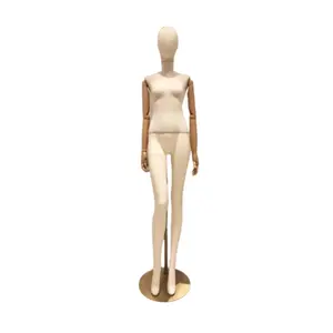 Mannequins féminins en fibre de verre bras et jambes amovibles pour modèles de vitrine de vêtements avec bois réglable