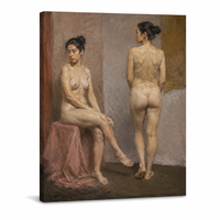 Peinture à l'huile de femme nue sexy sur toile, art imprimé moderne, taille personnalisée 20x24 pouces (50x60 cm), couleur personnalisée pour la décoration murale de la maison