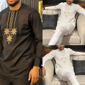 Nuovo Set Ricamato da Uomo in Stile <span class=keywords><strong>Etnico</strong></span> <span class=keywords><strong>Africano</strong></span> alla Moda, di Alta Qualità, Vendita all'Ingrosso a Basso Prezzo - Product Image 2