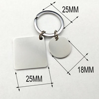 Porte-clés en acier inoxydable argenté personnalisé en gros, breloque patte de chien, porte-clés métallique tendance pour clés, logo gravé au laser, cadeau parfait