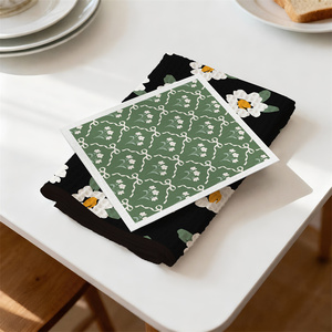 Ensemble de torchons suédois en coton de cellulose naturel, lavables et réutilisables, avec motif floral et fruitier personnalisé - Product Image 3