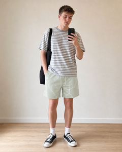 Shorts en coton imprimé pour hommes, coupe ample, décontractés, pour l'été, pour dormir, OEM ODM, faible MOQ - Product Image 5