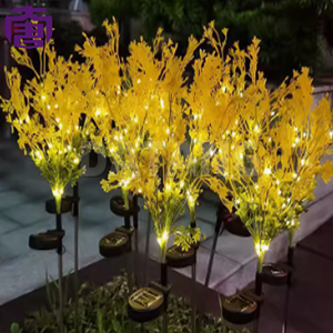 Lámpara Decorativa LED con Forma de Espiga de Trigo Dorada Natural, con Energía Solar, Regulable, para Interiores/Exteriores, IP65, Iluminación Festiva Navideña - Product Image 4