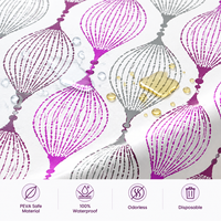 Nappe jetable gris-violet en PEVA, impression héliogravure moderne, artistique, imperméable et anti-taches, pour fêtes, cadeaux, restaurants et maison