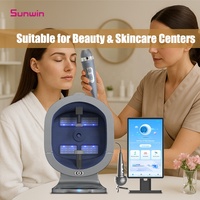 Máquina Analizadora de Piel 3D con IA, Escáner Facial con Detección de Humedad, Grasa, Capa UV, Tono de Piel, Opacidad y Tipo de Piel