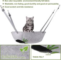 Salon en feutre pour animaux de compagnie 2 en 1 grotte de chat en feutre écologique lit suspendu pour chat en feutre épais hamac pour chat à 2 couches