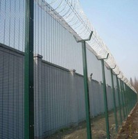 Clôture de sécurité soudée 358, niveau de sécurité élevé pour sites spéciaux