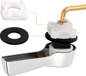 GURBERRY.COM Kit Universale in Metallo Cromato per Maniglia WC con Leva in Ottone e Catene in Acciaio Inox per la Maggior Parte dei Modelli - Product Image 1