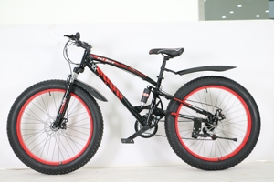 Vélo de montagne hybride pour la neige, cadre stable, adapté aux hommes et aux femmes, 8 vitesses, pneus larges, vélo de neige - Product Image 3