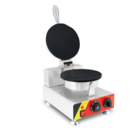 Máquina para hacer conos de gofres Máquina para hacer conos de helado comercial Acero inoxidable con palo de cono de madera