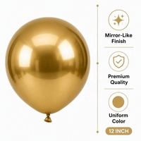 Lot de 50 ballons métalliques chromés en latex 100% pour anniversaire, Noël, mariage, décoration de fête, 12 pouces