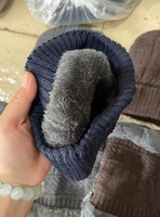 Ensemble bonnet et écharpe d'hiver en polaire épaisse et tricotée pour homme et femme, idéal pour le ski