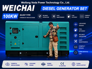 Groupe électrogène diesel haute puissance 120 kW 150 kVA, type ouvert silencieux, marque <span class=keywords><strong>Voda</strong></span> avec ATS - Product Image 3