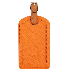 Étiquette de bagage en cuir avec insert de carte personnalisé, style à rabat traditionnel, cadeau de voyage pour lui, étiquette de bagage en cuir faite à la main - Product Image 3