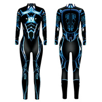 Costume de robot pour enfants pour Halloween, combinaison moulante à impression numérique 3D, armure de machine, combinaison intégrale
