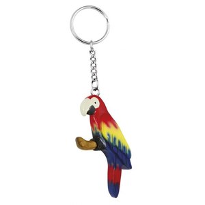 Portachiavi Mini Pappagallo in Peluche Colorato per Chiavi e Borse - Product Image 1