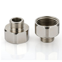 Adaptador reductor OEM de latón para tuberías, rosca hembra de 1/2 a rosca macho de 3/8 con junta de goma para plomería de baño