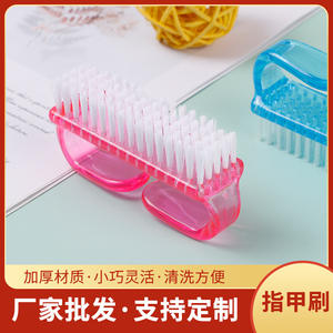 Venta al por mayor de fábrica: Cepillos de uñas de plástico suave con diseño de cuerno de carnero, forma plana, para limpieza y cuidado de uñas. - Product Image 5